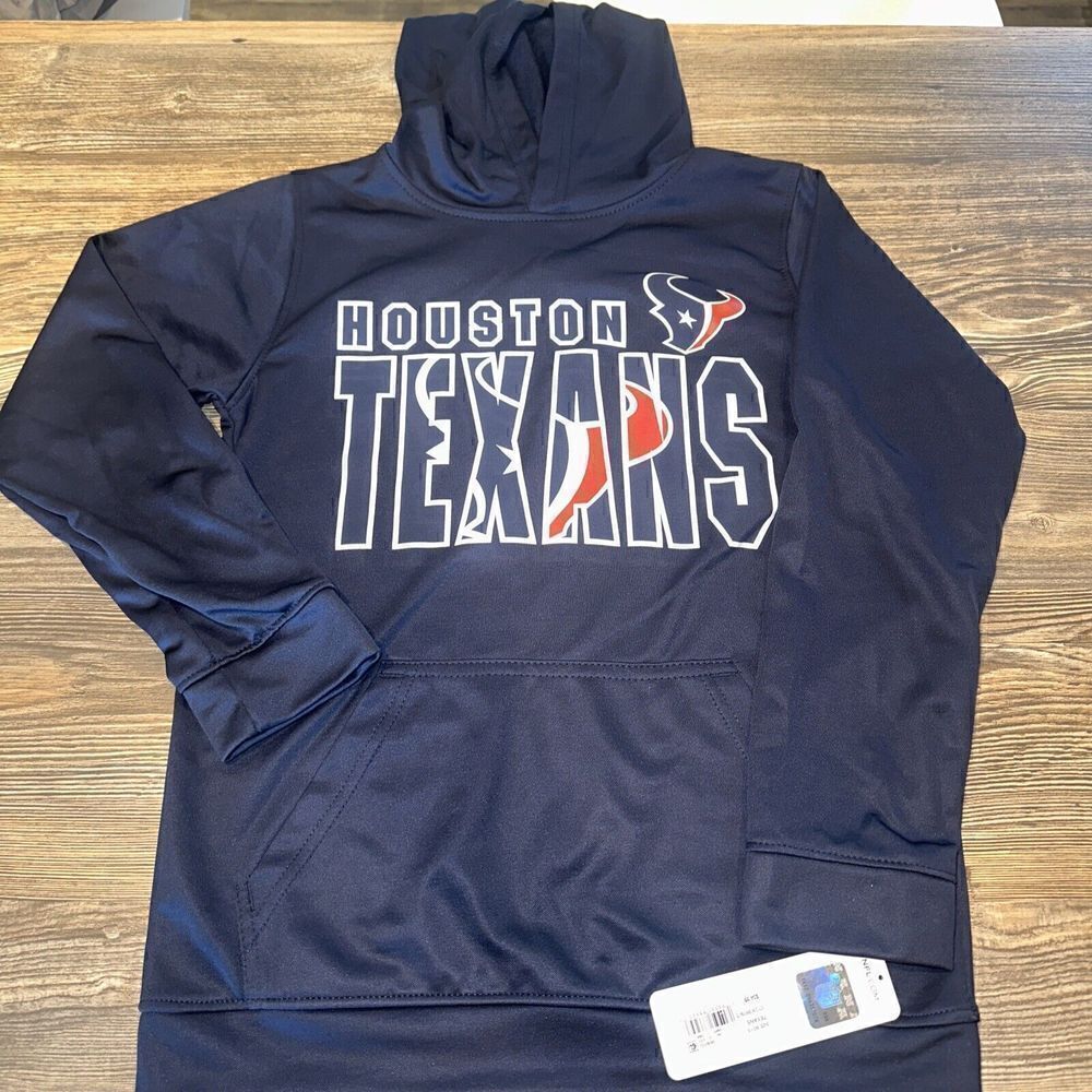 New NFL Houston Texans Youth Boy's Pullover Hoodie Sweatshirt - Size L(12/14). U
